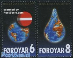 Faroe Islands 2009 Global Warming 2v, Mint NH, Nature - Various - Environment - Globes - Protección Del Medio Ambiente Y Del Clima