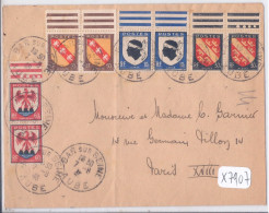 LETTRE DU 07 08 1946- AFFRANCHIE TIMBRES PROVINCES X2 AVEC BORDS DE FEUILLES - 1921-1960: Moderne