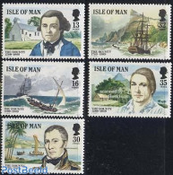 Isle Of Man 1989 Mutiny On The Bounty 5v, Mint NH, Religion - Transport - Churches, Temples, Mosques, Synagogues - Shi.. - Kirchen U. Kathedralen