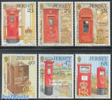 Jersey 2002 Letter Boxes 6v, Mint NH, Mail Boxes - Post - Post