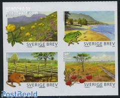 Sweden 2009 Summer Nature 4v S-a, Mint NH, Nature - Animals (others & Mixed) - Flowers & Plants - Frogs & Toads - Unused Stamps