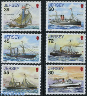 Jersey 2010 Mail Ships 6v, Mint NH, Transport - Post - Ships And Boats - Post