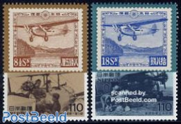 Japan 1995 Stamp History 2v, Mint NH, Transport - Post - Stamps On Stamps - Aircraft & Aviation - Nuevos