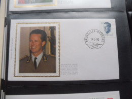 Belgique Belgie  Fdc  Soie  Fdc Z/s 2356 Oblitéré Gestempelt Bruxelles Boudewijn Baudouin 1990 - 1981-1990