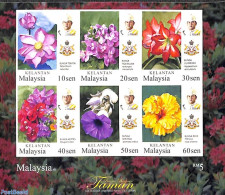 Malaysia 2018 Kelantan, Flowers S/s, Imperforated, Mint NH, Nature - Flowers & Plants - Other & Unclassified