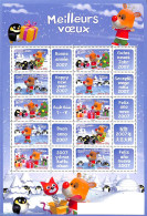 France 2006 Best Wishes 10v M/s With Tabs, Mint NH, Nature - Penguins - Ungebraucht