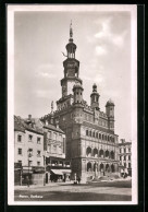 AK Posen, Rathaus Und Geschäfte  - Posen