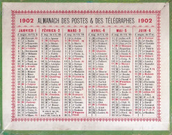 E3- CALENDRIER - ALMANACH 1902 DES POSTES & DES TELEGRAPHES - PETIT FORMAT -  ( 2 SCANS ) - Petit Format : 1901-20