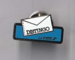 PIN'S  THEME POSTE   LETTRE  DISTINGO - Poste