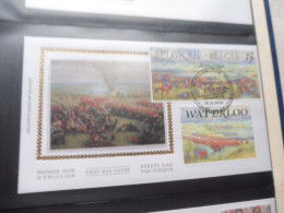 Belgique Belgie  Fdc  Soie  Fdc Z/s 2376 Oblitéré Gestempelt Braine L'alleud Waterloo  1990 - 1981-1990