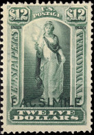 ÉTATS-UNIS / USA - 1875/85 Issue  German Reproduction ("FACSIMILE") Of Sc.type N10 $12 Blue Green - No Gum - Dagbladzegels