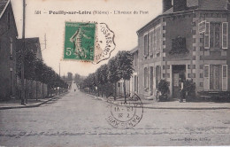 58) POUILLY SUR LOIRE (NIEVRE) L ' AVENUE DU PONT - ANIMEE - CAFE AU BON COIN VINS ET LIQUEURS MAISON PETIT - EN  1913 - Pouilly Sur Loire