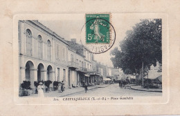 E14-47) CASTELJALOUX - PLACE GAMBETTA  - EN  1913 - Casteljaloux