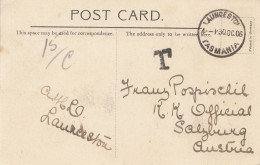 Australia: 1906: Postcard Laungeston To Austria - Autres & Non Classés