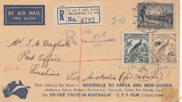 Australia 1934: Air Mail Registered Melourne To Sunshine - A Lot Cancels Reverse - Other & Unclassified