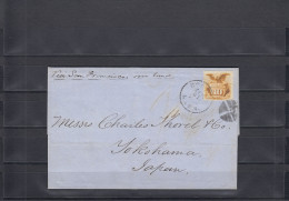 USA 1869: Letter Via San Francisco Over Land From Boston To Yokohama/Japan - Autres & Non Classés