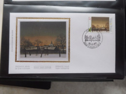 Belgique Belgie  Fdc  Soie  Fdc Z/s 2392  Oblitéré Gestempelt Charleroi Noel Kerstmis Christmas 1990 - 1981-1990