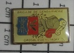 3419 Pin's Pins / Beau Et Rare / MILITARIA / BRIGADE DE GENDARMERIE GROSBLIEDERSTROF - Militair & Leger