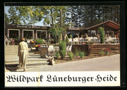 AK Nindorf Am Walde /Nordheide, Gasthaus Blockhaus Im Wildpark Lüneburger Heide, Terrasse  - Lüneburg