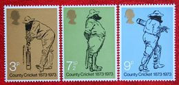 County Cricket Sport (Mi 621-623) 1973 POSTFRIS MNH ** ENGLAND GRANDE-BRETAGNE GB GREAT BRITAIN - Ungebraucht