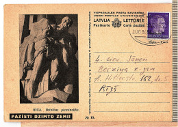 GERMANY LETTLAND LATVIA WW2 1944. PC RIGA-ABREHNEN BAHNPOST DDO ZUG 8654 RRR - Lettland