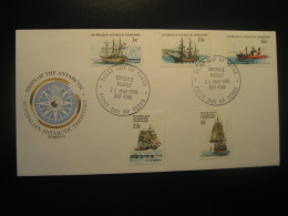 BRISBANE MARKET 1980 Ship Ships FDC Cancel Cover Antarctica AAT Antarctic Antarctique Australia South Pole Polar - Storia Postale