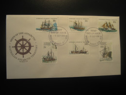 BRISBANE MARKET 1981 Ship Ships FDC Cancel Cover Antarctica AAT Antarctic Antarctique Australia South Pole Polar - Brieven En Documenten