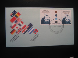 CANBERRA 1983 Antarctic Treaty FDC Cancel Cover Antarctica AAT Antarctique Australia South Pole Polar - Brieven En Documenten