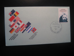 SOUTHPORT 1983 Antarctic Treaty FDC Cancel Cover Antarctica AAT Antarctique Australia South Pole Polar - Storia Postale