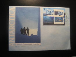 KINGSTON 1990 Russia USSR Co-operation Penguin Bloc FDC AUSTRALIA Antarctica Antarctic Antarctique Polar South Pole - Covers & Documents