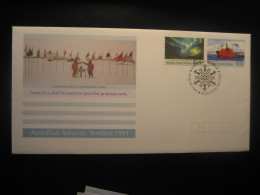 KINGSTON 1991 Aurora Australis Meteorology FDC Antarctica AAT Antarctic Antarctique Australia Polar South Pole - Covers & Documents