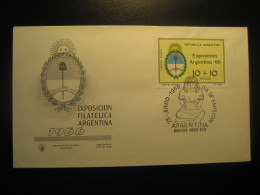 1966 Exposicion Filatelica FDC Cancel Cover ARGENTINA Buenos Aires - Cartas & Documentos