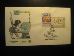 1968 Concurso De Diseño Paint Painting FDC Cancel Cover ARGENTINA Buenos Aires - Storia Postale