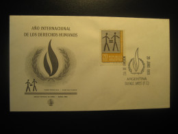 1969 Año Internacional Derechos Humanos International Year Human Rights FDC Cancel Cover ARGENTINA Buenos Aires - Storia Postale