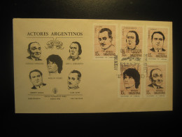 1971 Actores Actors Acteurs Cine Cinema Movie Film Theatre Tv FDC Cancel Cover ARGENTINA Buenos Aires - Cinema