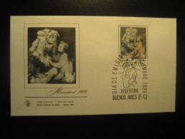 1969 Navidad Christmas Noel Religion FDC Cancel Cover ARGENTINA Buenos Aires - Navidad