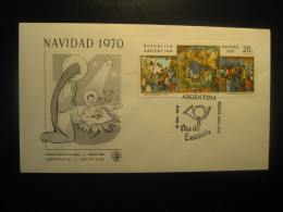 1970 Navidad Christmas Noel Religion FDC Cancel Cover ARGENTINA Buenos Aires - Navidad