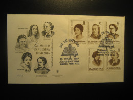 1967 Gorriti Manso Grierson Storni Azurduy Famous Ladies Lady Women FDC Cancel Cover ARGENTINA Buenos Aires - Femmes Célèbres