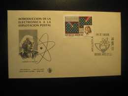 1971 Einstein Electronica Electronics Physics FDC Cancel Cover ARGENTINA Buenos Aires - Fisica