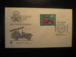 1970 Autobomba Bomberos Van Truck Fire Fireman Firemen FDC Cancel Cover ARGENTINA Buenos Aires - Bombero