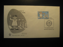 1968 Seguridad Y Educacion Vial Safety And Road Education FDC Cancel Cover ARGENTINA Buenos Aires - Other (Earth)