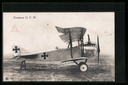 Foto-AK Sanke Nr. 1042: Flugzeug Zweisitzer DFW  - 1914-1918: 1st War
