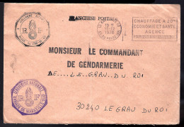 LETTRE DE MARSEILLE - GENDARMERIE NATIONALE - GRAU-DU-ROI - Polizei - Gendarmerie