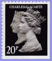 GREAT BRITAIN 1990 MACHIN 1d. BLACK ANNIV. 20p. BLACK  WALSALL  IMPERF. BASE + RIGHT S.G. 1476  U.M. / N.S.C. - Série 'Machin'