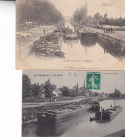 LOT DE 2 CARTES THEME PENICHES - Houseboats