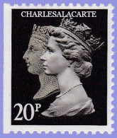 GREAT BRITAIN 1990 MACHIN 1d. BLACK ANNIV. 20p. BLACK  WALSALL  IMPERF. LEFT S.G. 1476  U.M. / N.S.C. - Machin-Ausgaben