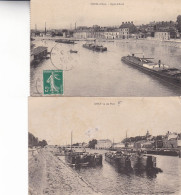 LOT DE 2 CARTES THEME PENICHES - Hausboote