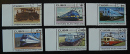 Cuba - 4414/9 Oblitérés - Trains - Collections, Lots & Séries