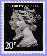 GREAT BRITAIN 1990 MACHIN 1d. BLACK ANNIV. 20p. BLACK  WALSALL  IMPERF. RIGHT S.G. 1476  U.M. / N.S.C. - Série 'Machin'