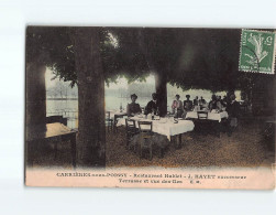 CARRIERES SOUS POISSY : Restaurant Hublet, Terrasse Et Vue Des Iles - état - Carrieres Sous Poissy